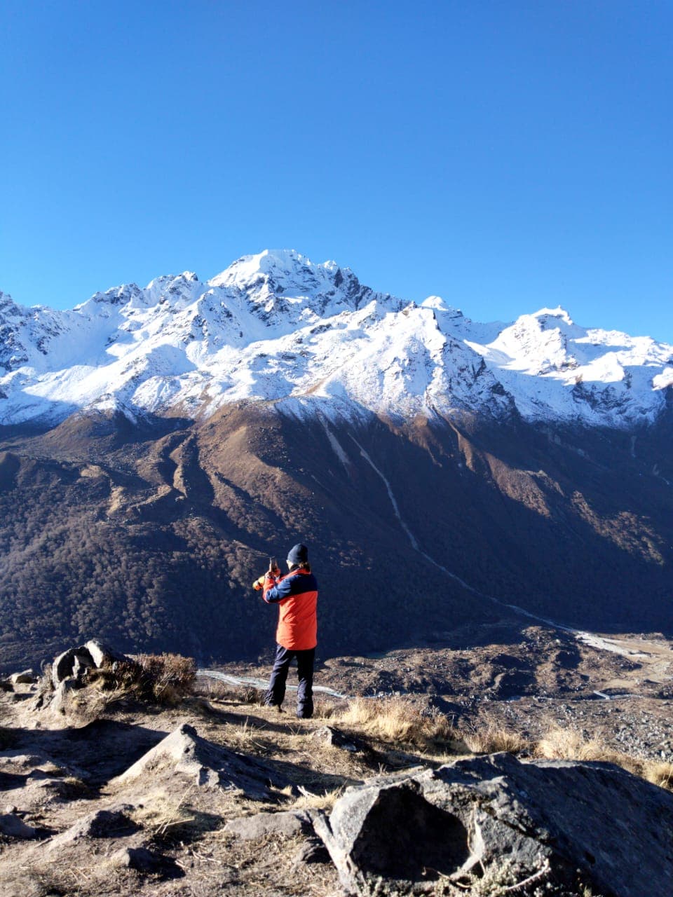 Great moment of the lang tang trek with my clints